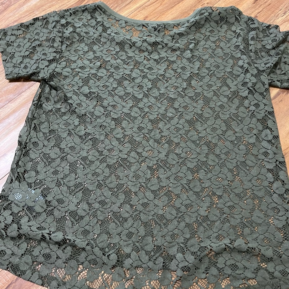 Green Sheer Blouse - Picture 3 of 3